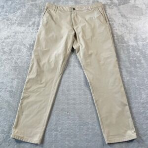 Lululemon Commission Pants Mens 36 Beige Warpstreme Casual Preppy Light Stretch